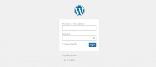 Wordpress login admin panel